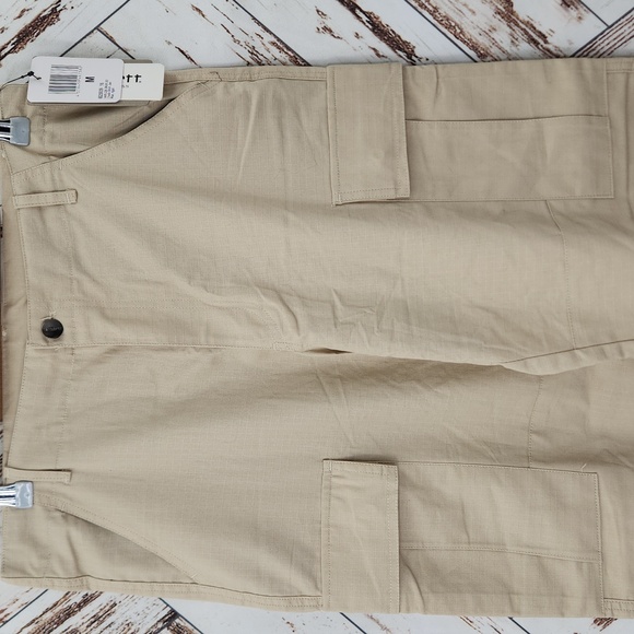 Carhartt WIP Hooded Theory Sweat Size M Beige Cargo Pants - Picture 3 of 7